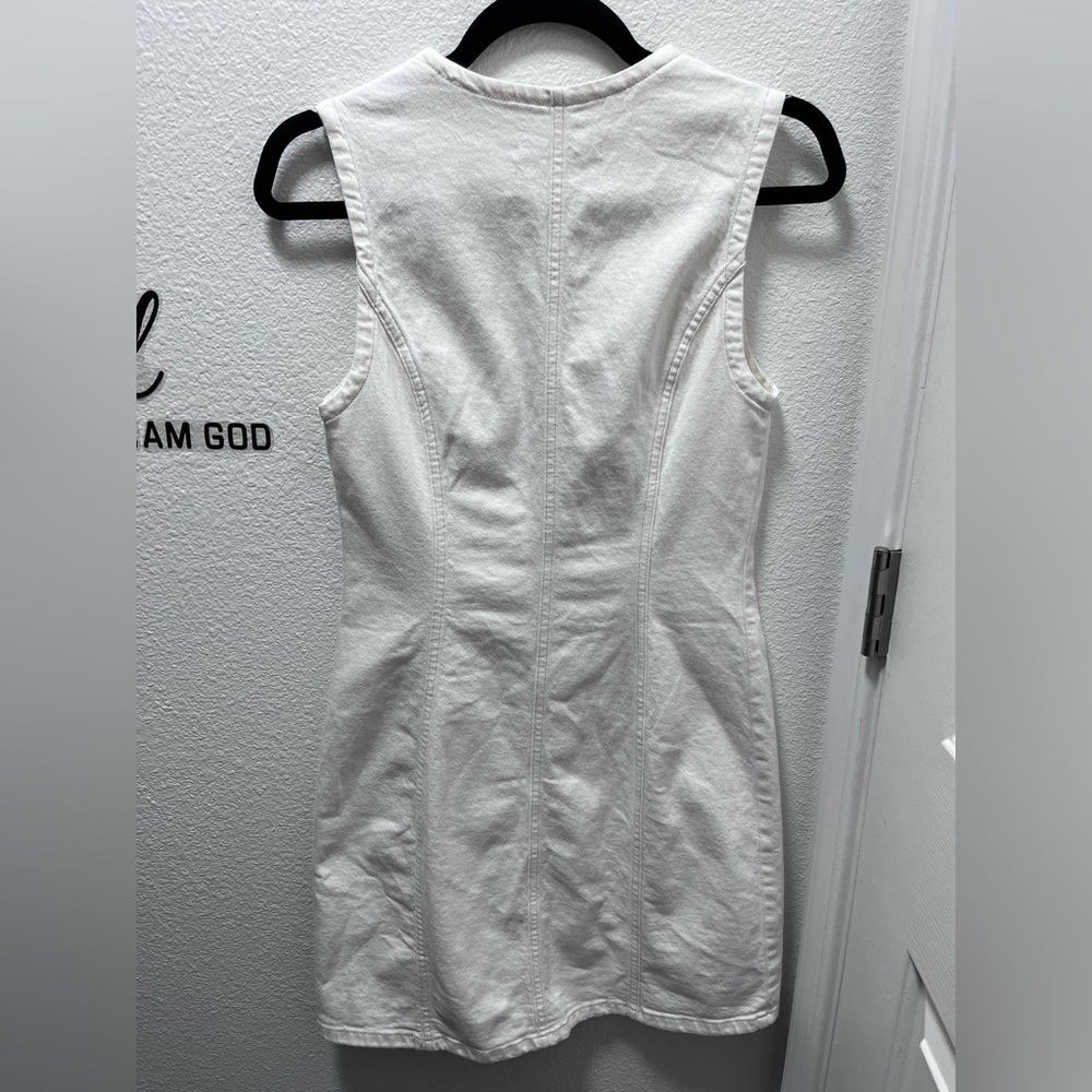 Abercrombie & Fitch Cream Button-Front Midi Dress - Picture 2 of 3